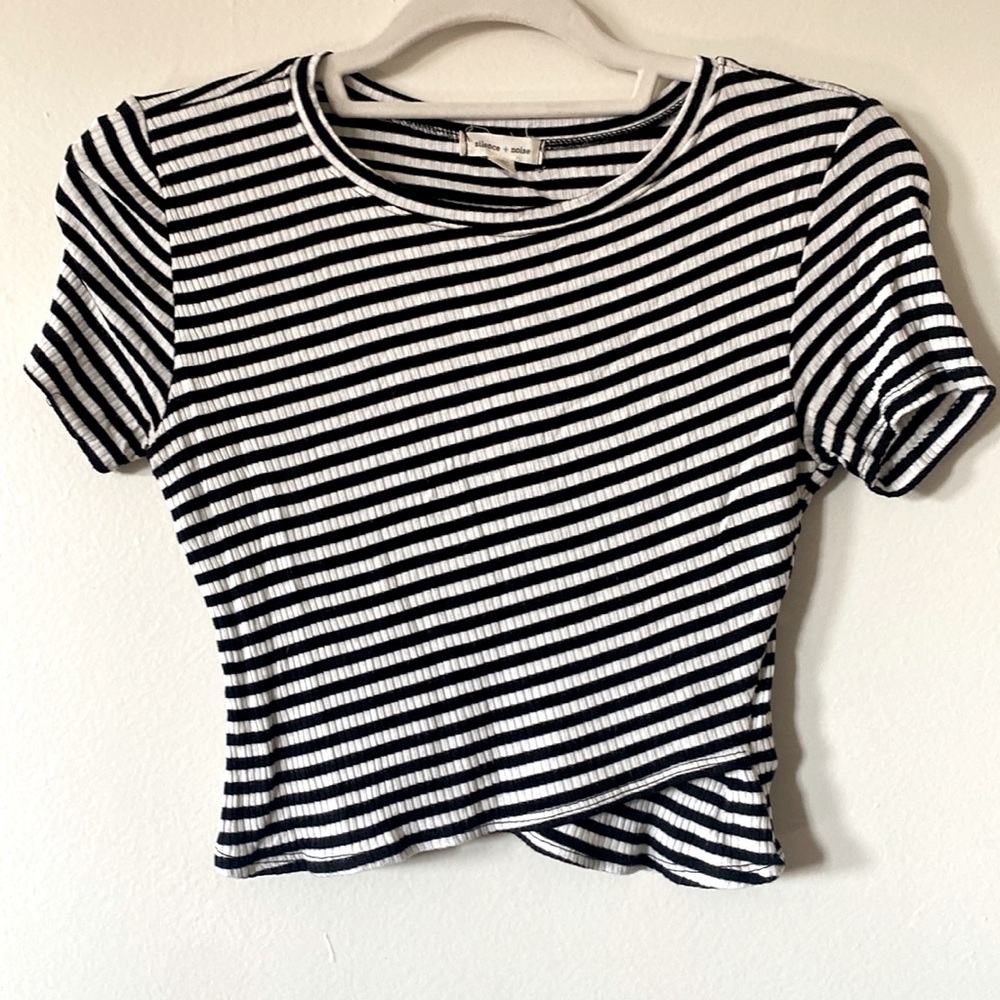 Silence + Noise/Urban Outfitters Striped Crop Top